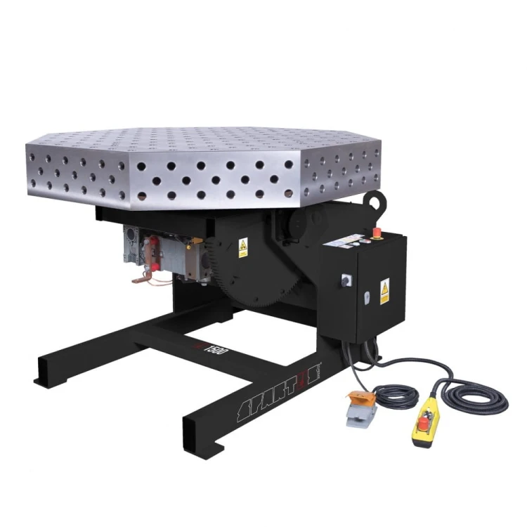 Stół spawalniczy obrotowy 3D ośmiokątny 1400x1400x200 żeliwo z pozycjonerem 1500