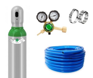 Butla gazowa ARGON + reduktor + wąż gazowy + opaski zaciskowe 