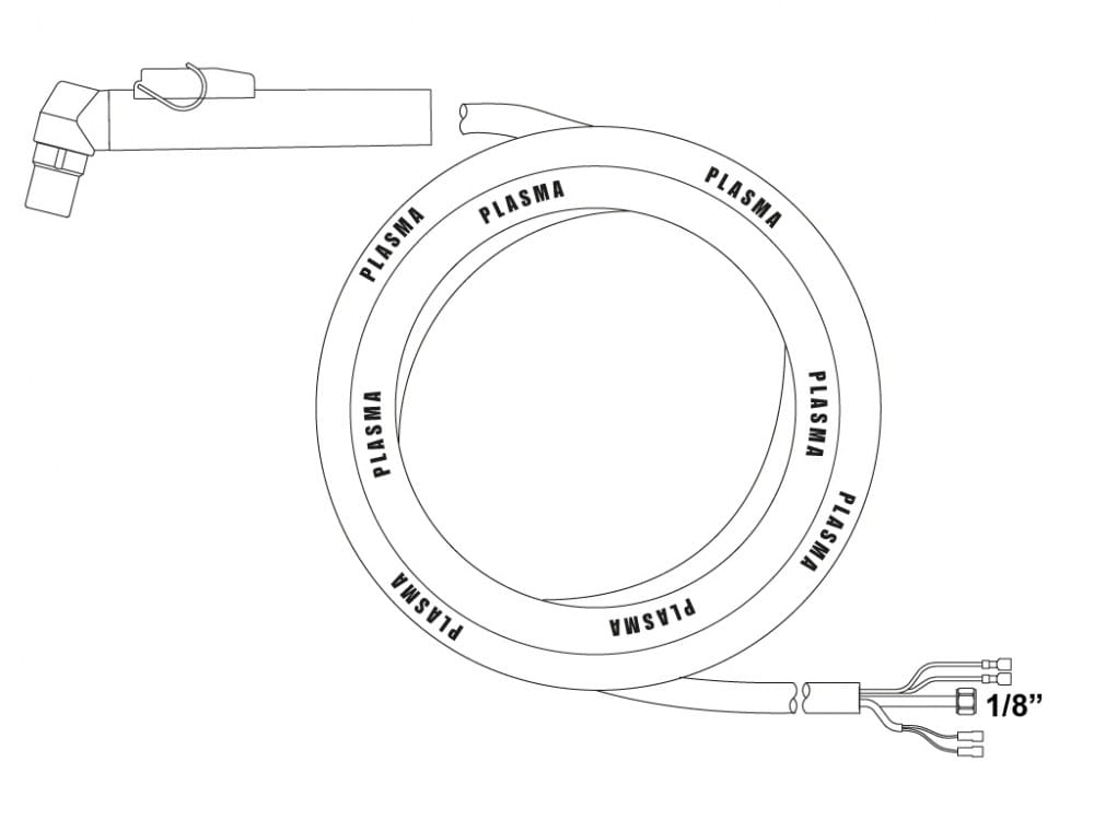 Uchwyt plazmowy P50/35HF ręczny 6m z przyłączem 1/8”