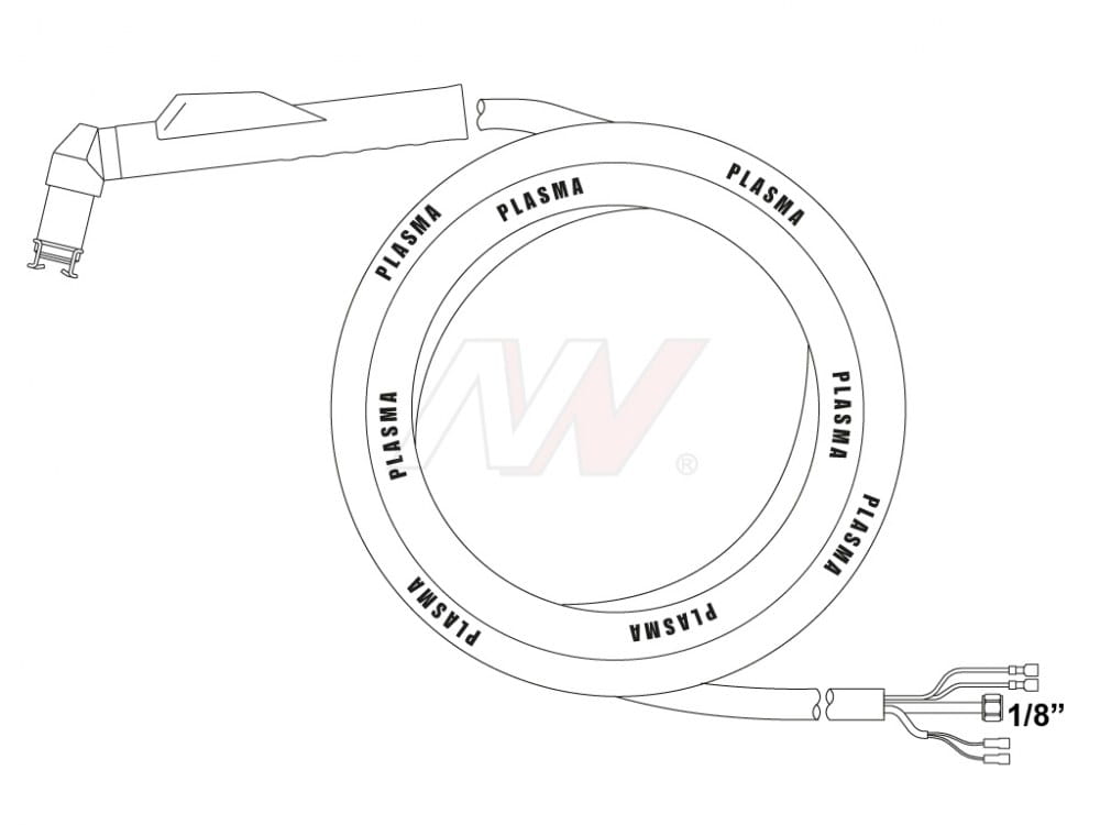Ręczny uchwyt do cięcia plazmą P150® 6m przyłącze 1/8”