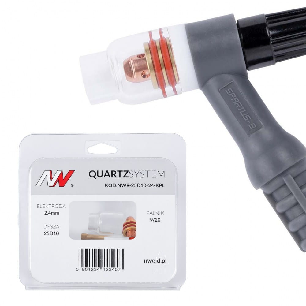 Soczewka do palnika standard 9/20 na elektrodę 2.4mm Quartz