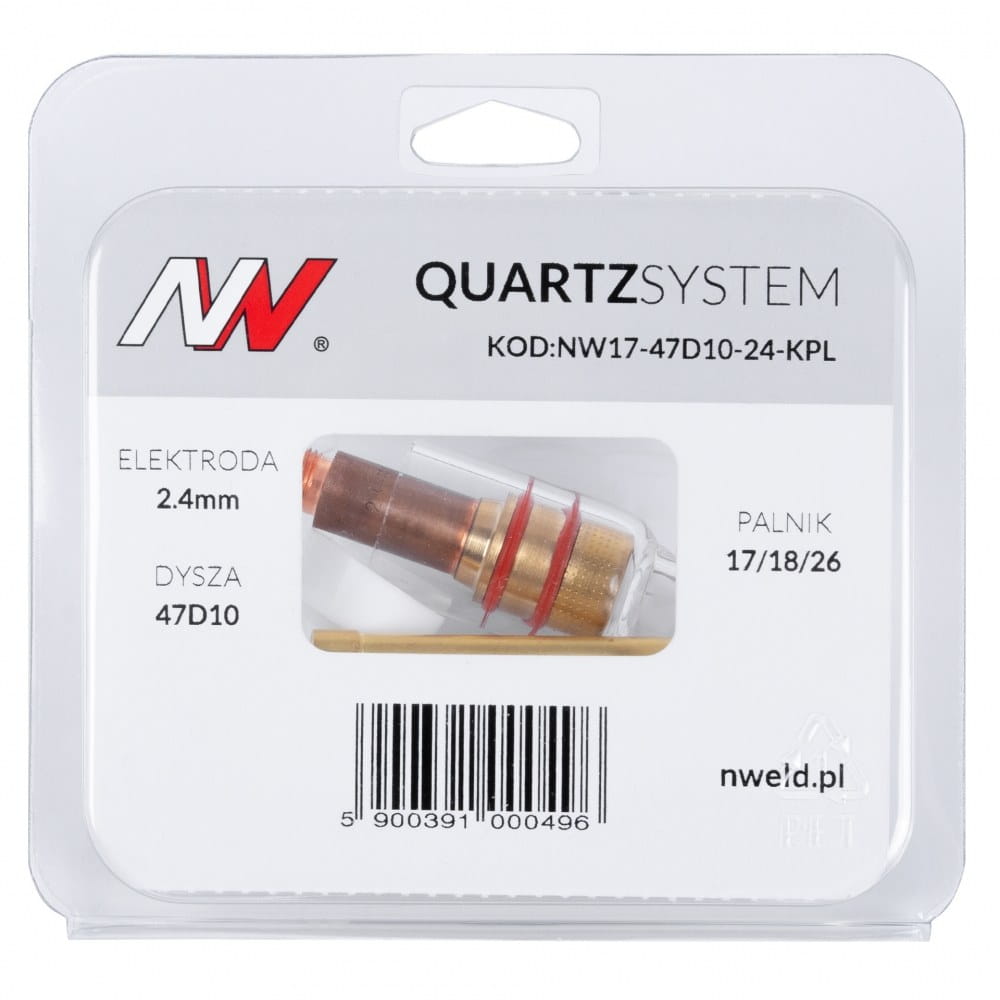 Soczewka na palnik TIG 17/18/26 Quartzsystem na elektrodę 2,4 mm