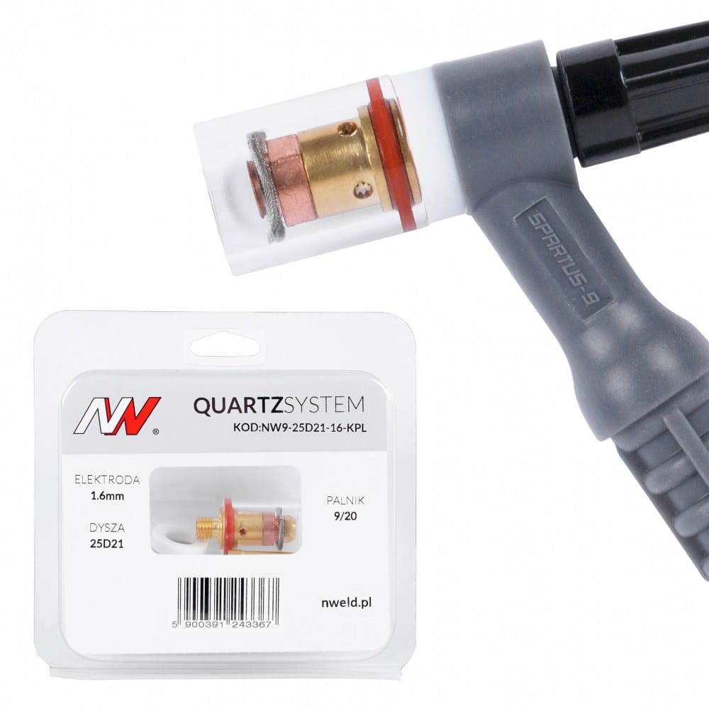 Mała soczewka dysza S na palnik 9/20 TIG 1,6 mm Quartzsystem