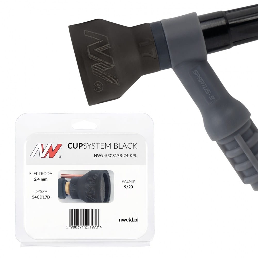 CUPSYSTEM Black zestaw 9/20 dysza kielich #17 na elektrodę 2,4