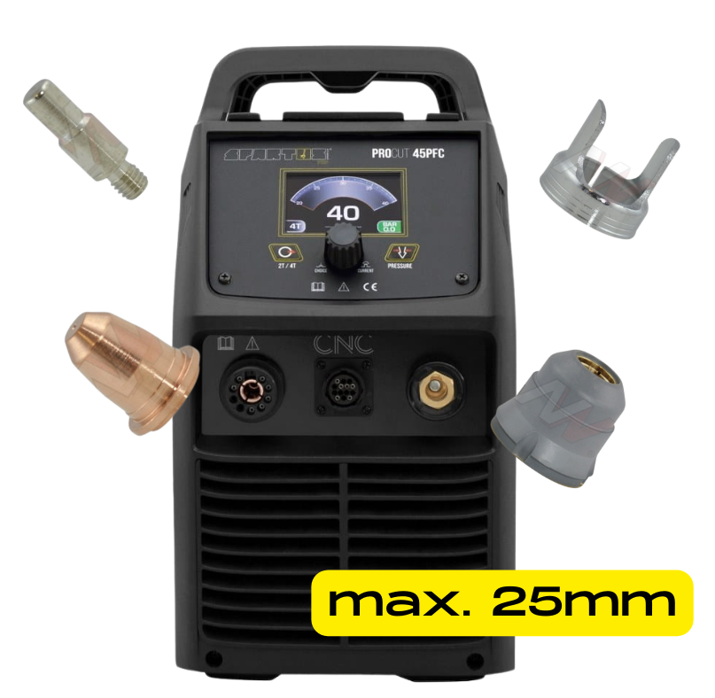 Zestaw plazma Spartus ProCut 45PFC z częściami do palnika