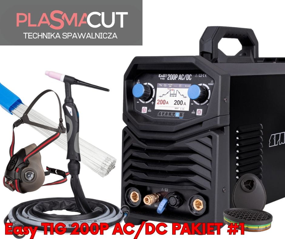 Zestaw spawalniczy TIG 200P AC/DC z przewodami i maską