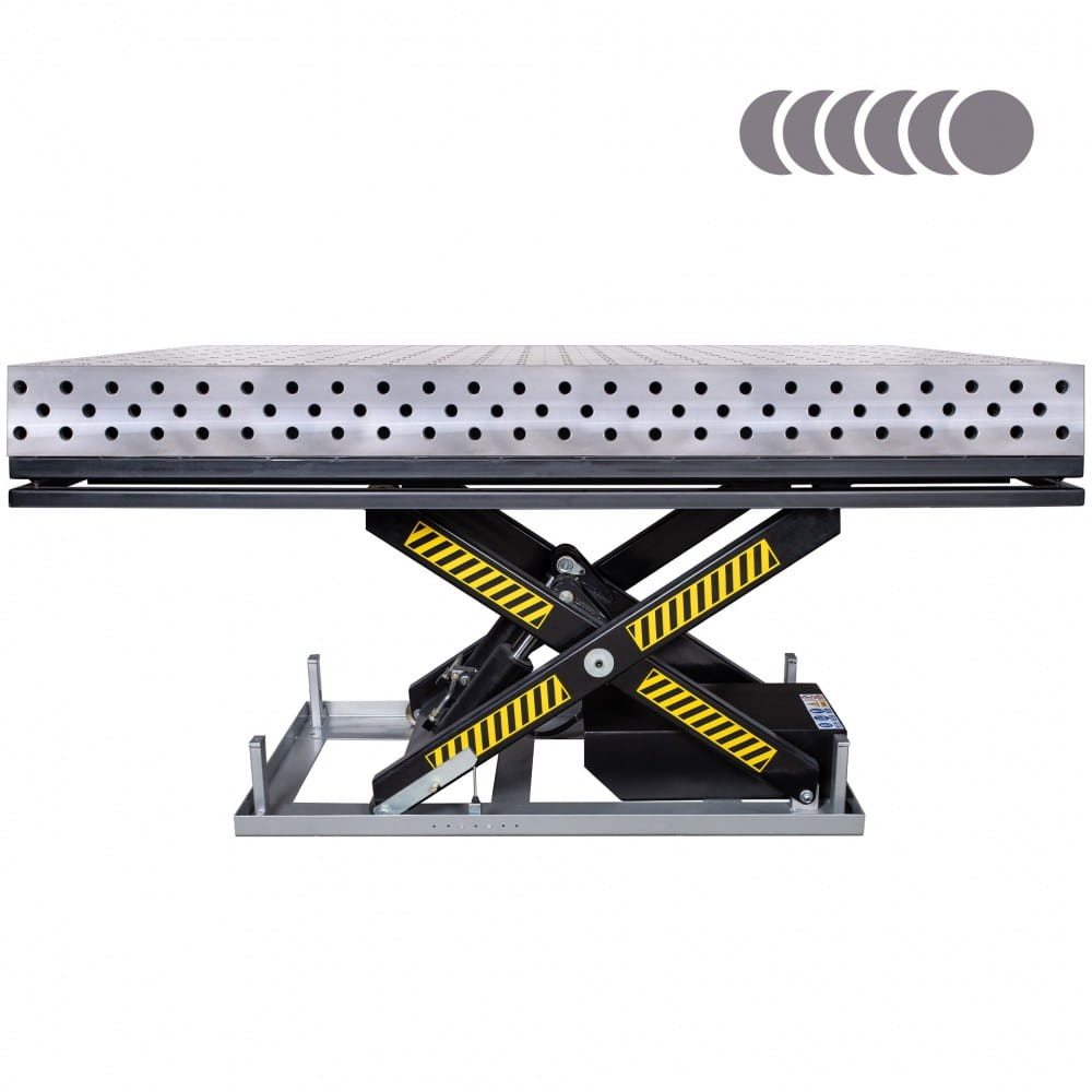 Stół spawalniczy ze stali S355J2+N blat 3000x1500 nożycowy